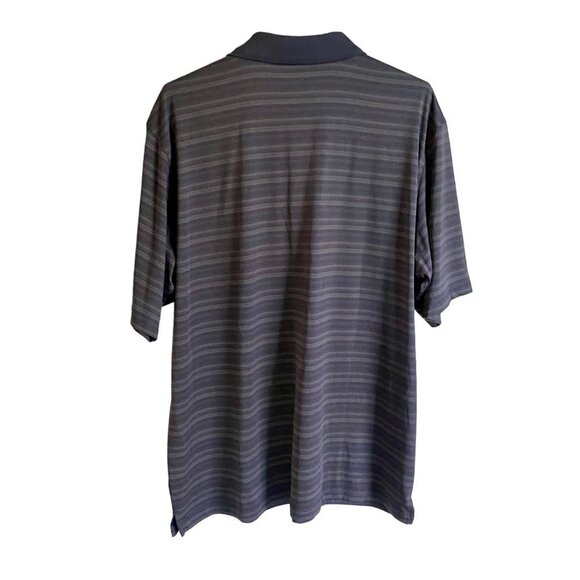 Walter Hagen Essentials Gray Black Striped Polyester Polo Shirt Men's Size XL - Picture 6 of 10